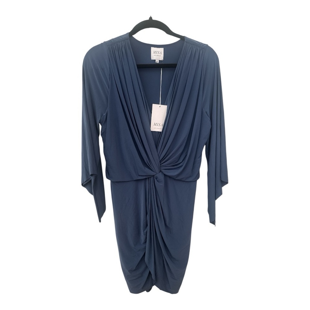 MISA Elegant Blue Knot Dress